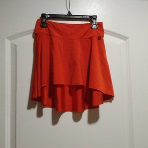 Red Orange High Low Pull On Dance Skirt